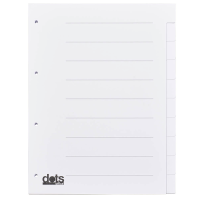 dots Ordnerregister DIN A4 Vollformat blanko weiß 10-teilig, 5 Satz