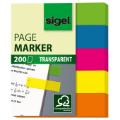  SIGEL Haftmarker transparent Haftmarker farbsortiert 5x 40 Streifen 