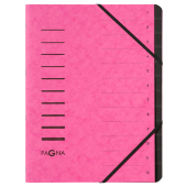  PAGNA Ordnungsmappe 12 Fächer rosa, 1 Stück 