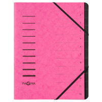 PAGNA Ordnungsmappe 12 Fächer rosa, 1 Stück
