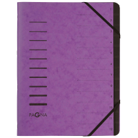 PAGNA Ordnungsmappe 12 Fächer violett, 1 Stück