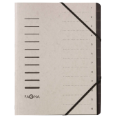  PAGNA Ordnungsmappe 12 Fächer grau, 1 Stück 