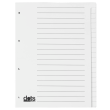  dots Ordnerregister DIN A4 Vollformat blanko weiß 20-teilig, 5 Satz 