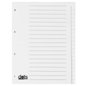  dots Ordnerregister DIN A4 Vollformat blanko weiß 20-teilig, 5 Satz 