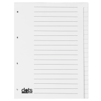 dots Ordnerregister DIN A4 Vollformat blanko weiß 20-teilig, 5 Satz