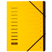  PAGNA Ordnungsmappe 12 Fächer gelb, 1 Stück 