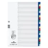 DURABLE Ordnerregister DIN A4 Vollformat A-Z blau, gelb, rot, grün, grau 20-teilig, 1 Satz