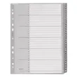  LEITZ Ordnerregister 1281 DIN A4 Vollformat, Überbreite 1-31 grau 31-teilig, 1 Satz 