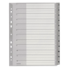  LEITZ Ordnerregister 1282 DIN A4 Vollformat, Überbreite 1-12 grau 12-teilig, 1 Satz 