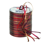  PRÄSENT Geschenkband Raffia glänzend rot/gold 3,0 mm x 50,0 m 