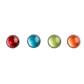 Zeller Color Magnete farbsortiert, Metall Ø 2,5 x 1,5 cm, 4 Stück 
