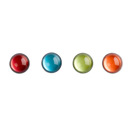 Zeller Color Magnete farbsortiert, Metall Ø 2,5 x 1,5 cm, 4 Stück