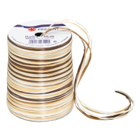 PRÄSENT Geschenkband Raffia matt braun/creme 3,0 mm x 50,0 m