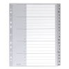  LEITZ Ordnerregister 1260 DIN A4 Vollformat, Überbreite A-Z grau 20-teilig, 1 Satz 