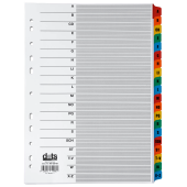  dots Ordnerregister Mylar DIN A4 Vollformat A-Z farbig 20-teilig, 1 Satz 