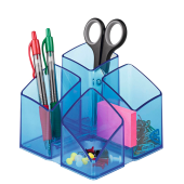  HAN Stiftehalter SCALA blau-transparent Polystyrol 4 Fächer 12,5 x 12,5 x 10,0 cm 