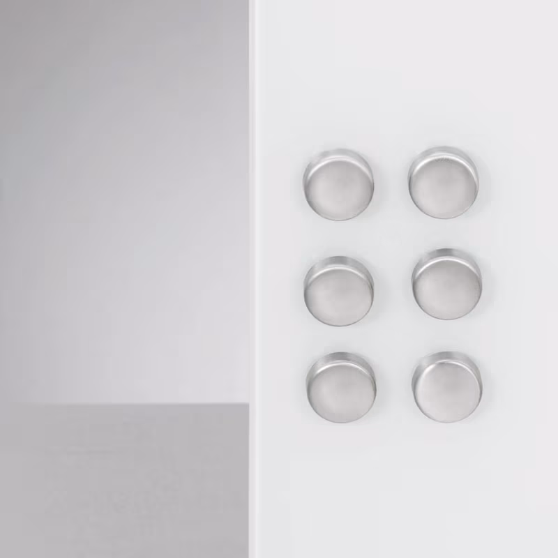  Zeller Magnete silber, Metall Ø 2,7 cm, 6 Stück 