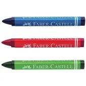  FABER-CASTELL Triangular Wachsmalstifte farbsortiert, 12 Stück 