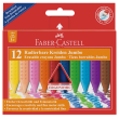  FABER-CASTELL Jumbo Wachsmalstifte farbsortiert, 12 Stück 