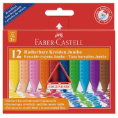  FABER-CASTELL Jumbo Wachsmalstifte farbsortiert, 12 Stück 