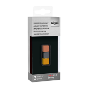  SIGEL C5 "Strong" Magnete farbsortiert, Metall 1,1 x 1,1 x 1,1 cm, 3 Stück 