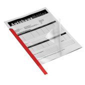  DURABLE Klemmschienen rot DIN A4 für 30 Blatt, 50 Stück 