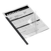  DURABLE Klemmschienen schwarz DIN A4 für 30 Blatt, 50 Stück 