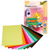  folia Fotokarton farbsortiert 300 g/qm 10 Blatt   DIN A3 