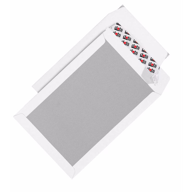  50 Papprückwandtaschen von dots ohne Fenster DIN C4 