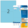  HERMA Etiketten 4498 blau 199,6 x 143,5 mm, 20 Blatt 
