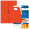  HERMA Etiketten 4562 rot 105,0 x 148,0 mm, 20 Blatt 