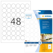  HERMA Power-Etiketten 10915 weiß 30,0 x 30,0 mm, 25 Blatt 