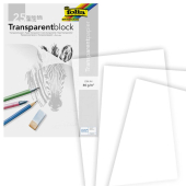  folia Transparentpapier 80 g/qm, 25 Blatt   DIN A4   weiß 