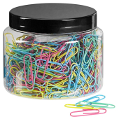  Gowi Büroklammern farbsortiert Nylon, 500 Stück 