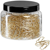  Gowi Büroklammern gold vermessingt, 400 Stück 