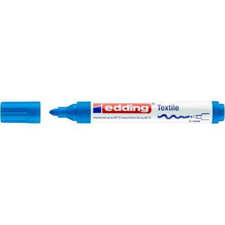 edding 4500 Textilmarker hellblau 2,0 - 3,0 mm, 1 Stück
