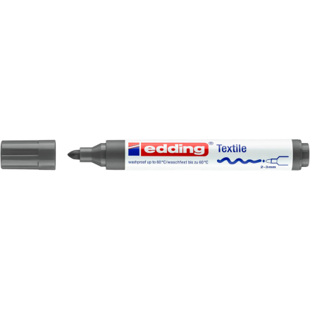 edding 4500 Textilmarker grau 2,0 - 3,0 mm, 1 Stück