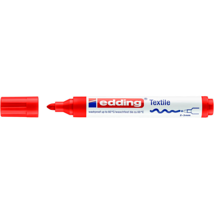 edding 4500 Textilmarker rot 2,0 - 3,0 mm, 1 Stück