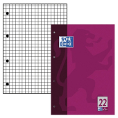  OXFORD Briefblock Schule gelocht DIN A4 kariert Lineatur 22 