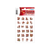  HERMA Adventskalenderzahlen Aufkleber mehrfarbig 72 St. 