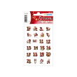  HERMA Adventskalenderzahlen Aufkleber mehrfarbig 72 St. 