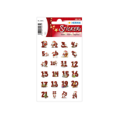  HERMA Adventskalenderzahlen Aufkleber mehrfarbig 72 St. 