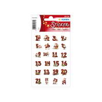 HERMA Adventskalenderzahlen Aufkleber mehrfarbig 72 St.