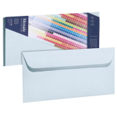  20 Briefumschläge Mosaic von artoz DIN lang ohne Fenster hellblau haftklebend 