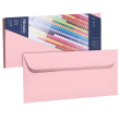  20 Briefumschläge Mosaic von artoz DIN lang ohne Fenster rosa haftklebend 