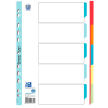  OXFORD Ordnerregister DIN A4 Vollformat blanko rot, orange, blau, gelb, grün 5-teilig, 1 Satz 