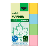  SIGEL RECYCLE Haftmarker farbsortiert 4x 40 Streifen 