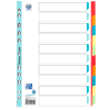  OXFORD Ordnerregister DIN A4 Vollformat blanko rot, orange, blau, gelb, grün 10-teilig, 1 Satz 