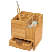  WEDO Schreibtisch-Organizer Bambus braun Bambus 4 Fächer 10,3 x 10,3 x 11,7 cm 