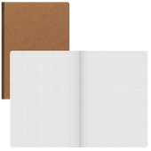  BRUNNEN Notizbuch FACT!plus DIN A4 kariert, hellbraun 